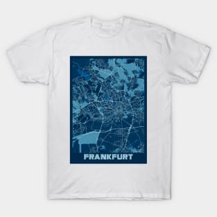 Frankfurt - Germary Peace City Map T-Shirt